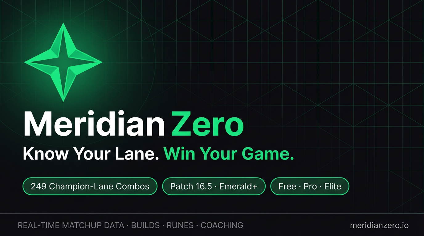 League of Legends Matchup Tool & OP.GG Alternative | Meridian Zero